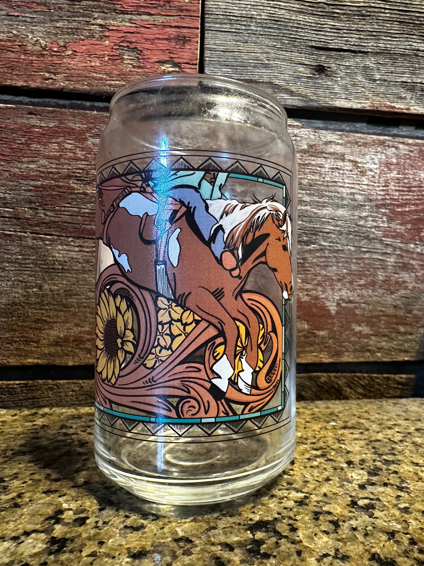 Can Glass Bareback Horse