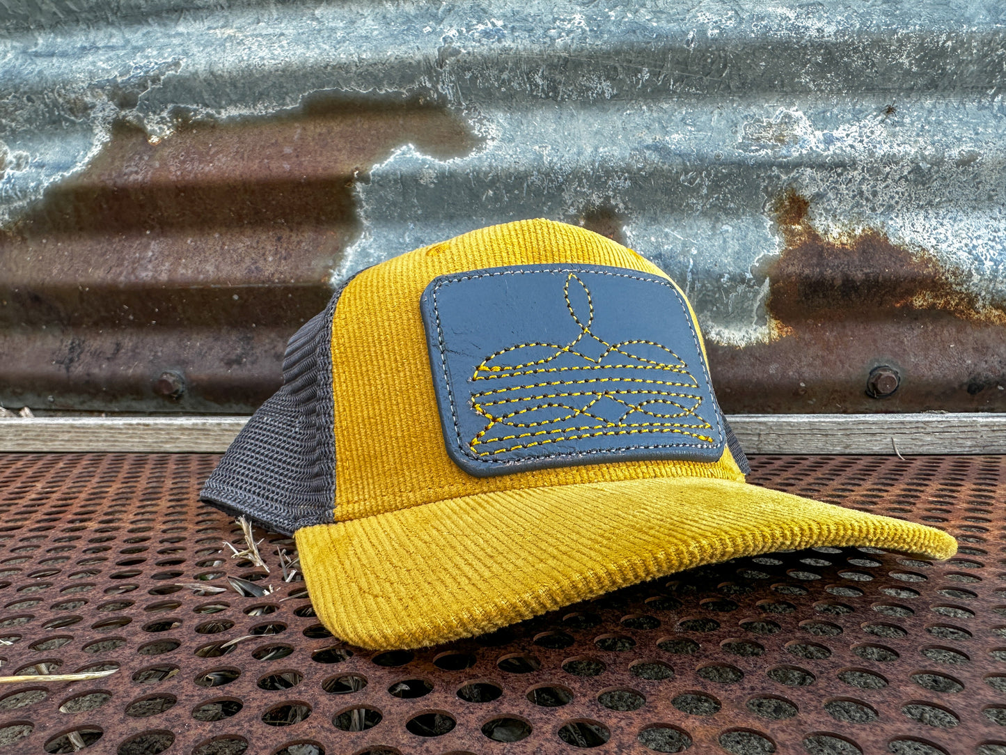 Boot Stitch Corduroy Cap