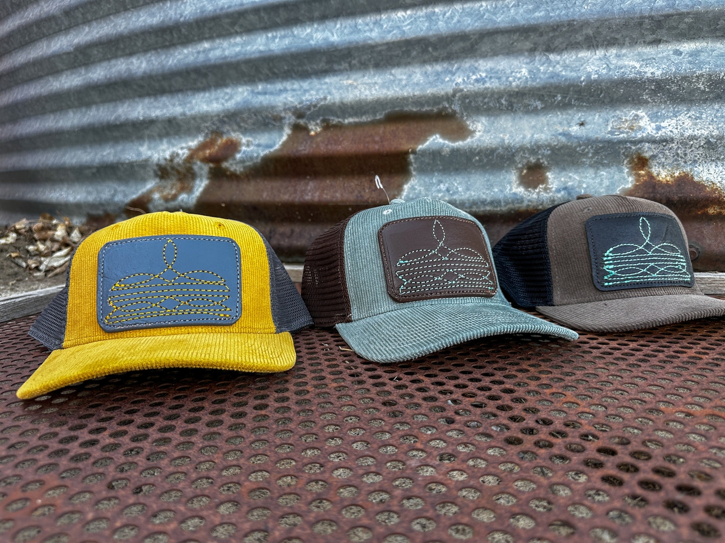 Boot Stitch Corduroy Cap
