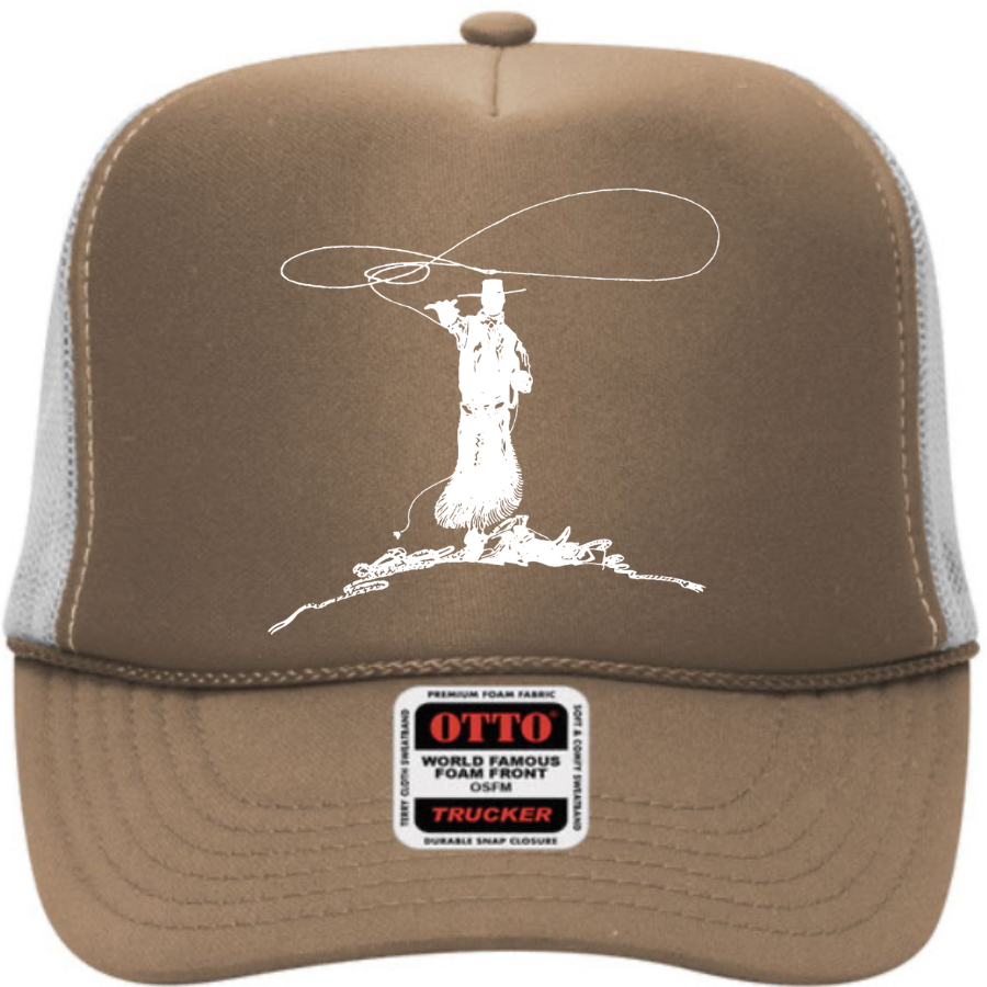 Gotta Catch’m First Foam Trucker Cap in Neutral Splits