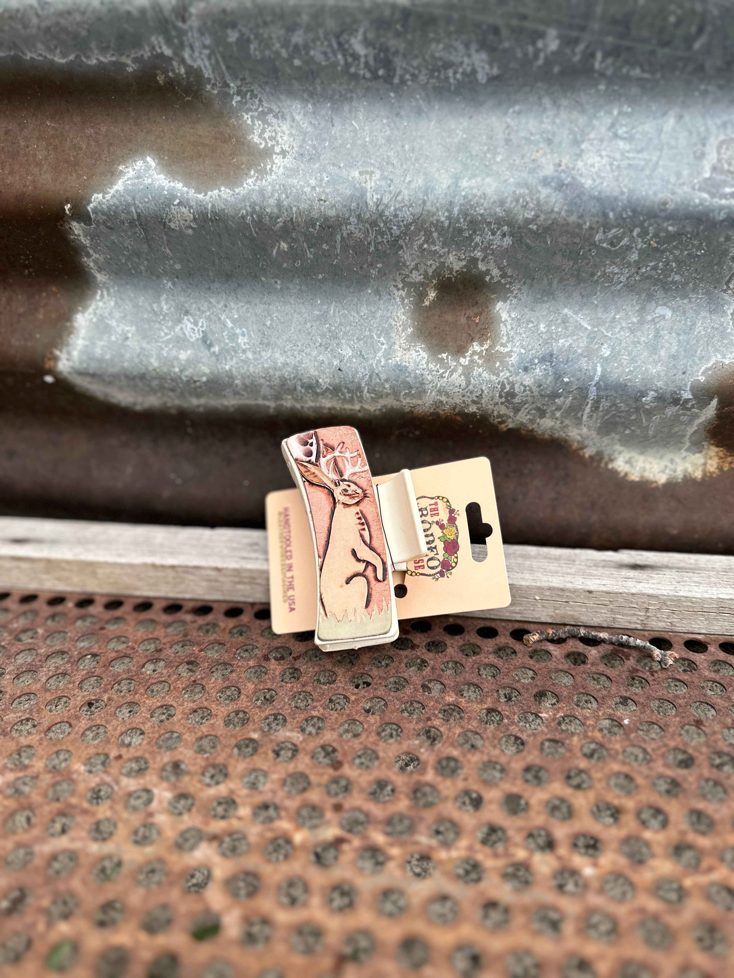 Jackalope Tooled Hairclip Small – The Rodeo Rose Wholesale